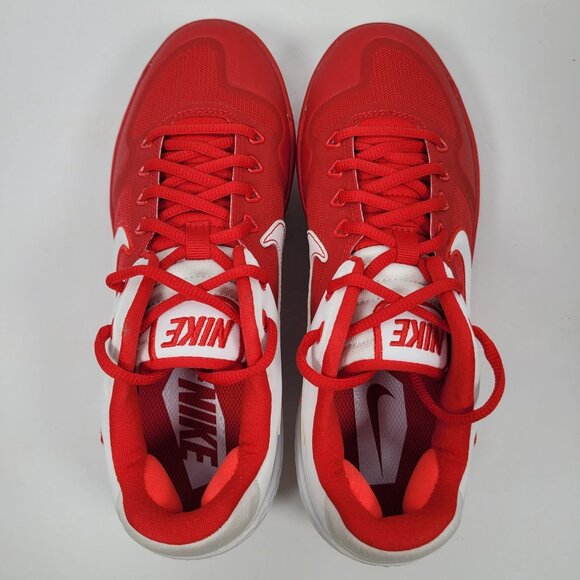 Nike Alpha Huarache Elite 2 Low Men's Red White Cleats CI2226-400 US Size 7 NWB - Picture 7 of 10